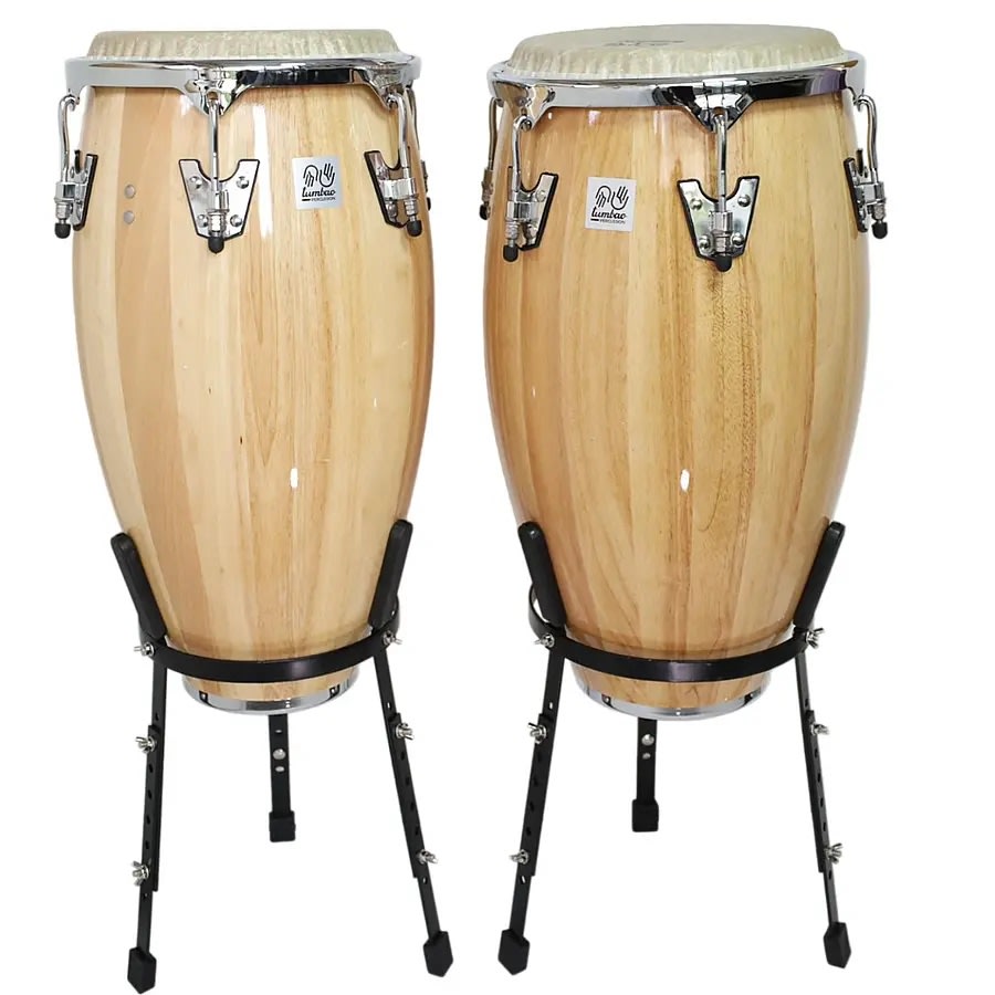 Set conga 11.75 & 12.5 xH30'' natural + stand1