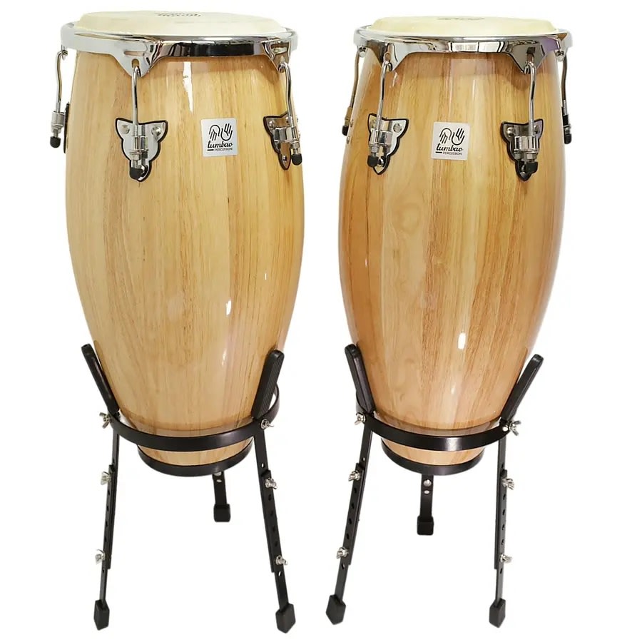 Set conga 10 & 11 xH28'' natural + stand1