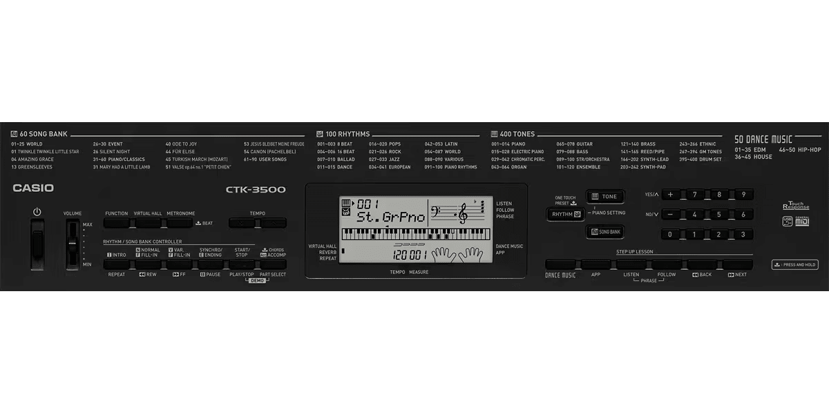 Teclado 61 Teclas CTK-3500K23