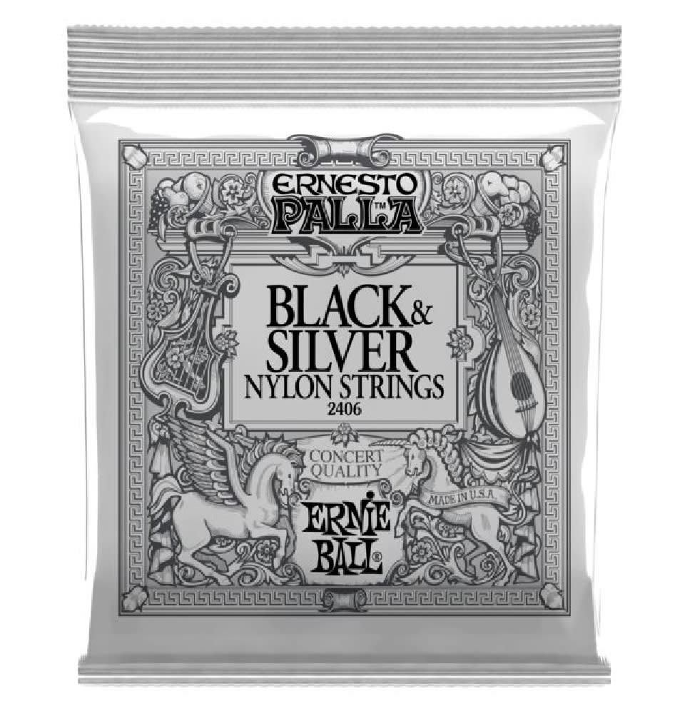 CUERDAS DE GUITARRA CLASICA BLACK/SILVER  ERNIE BALL1