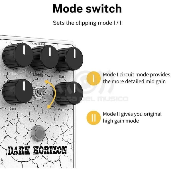 Pedal de guitarra Distorsión Dark Horizon Donner2