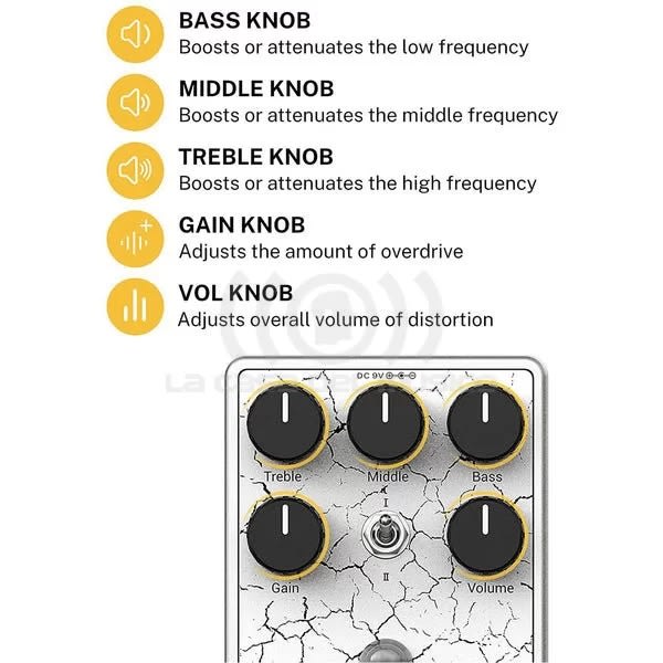 Pedal de guitarra Distorsión Dark Horizon Donner1