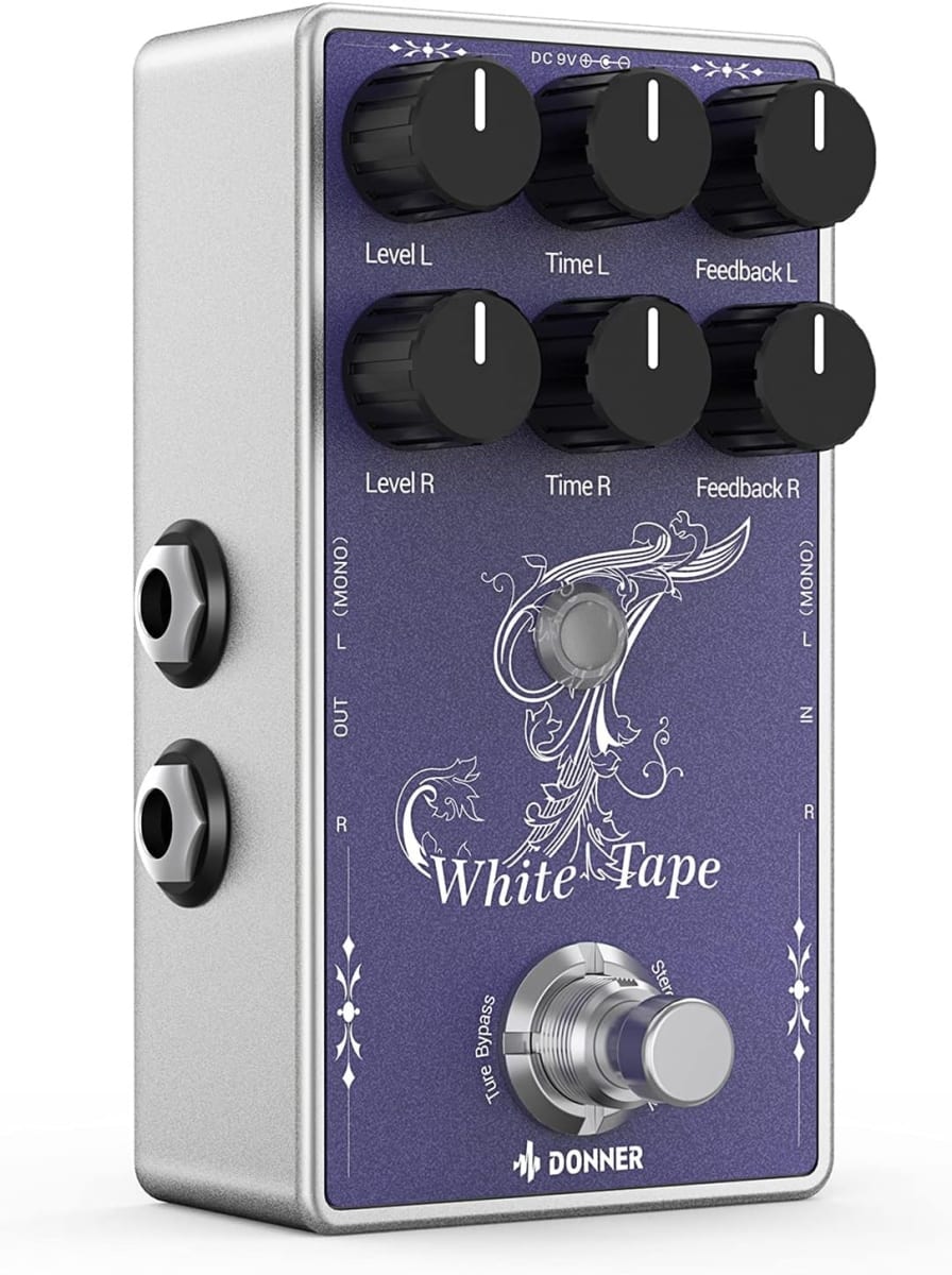 Pedal de Delay STEREO White Tape Donner6