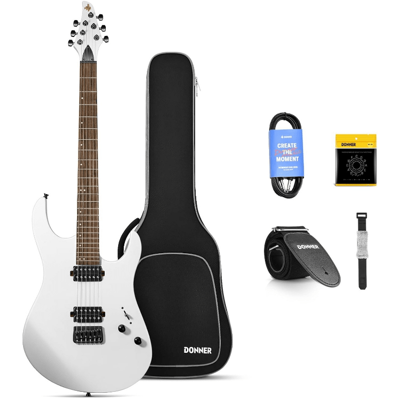 Guitarra Electrica Donner DMT-100 White2