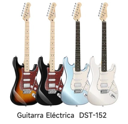 PACK DE GUITARRA ELÉCTRICA STRAT SSH BLACK DST-152B DONNER5