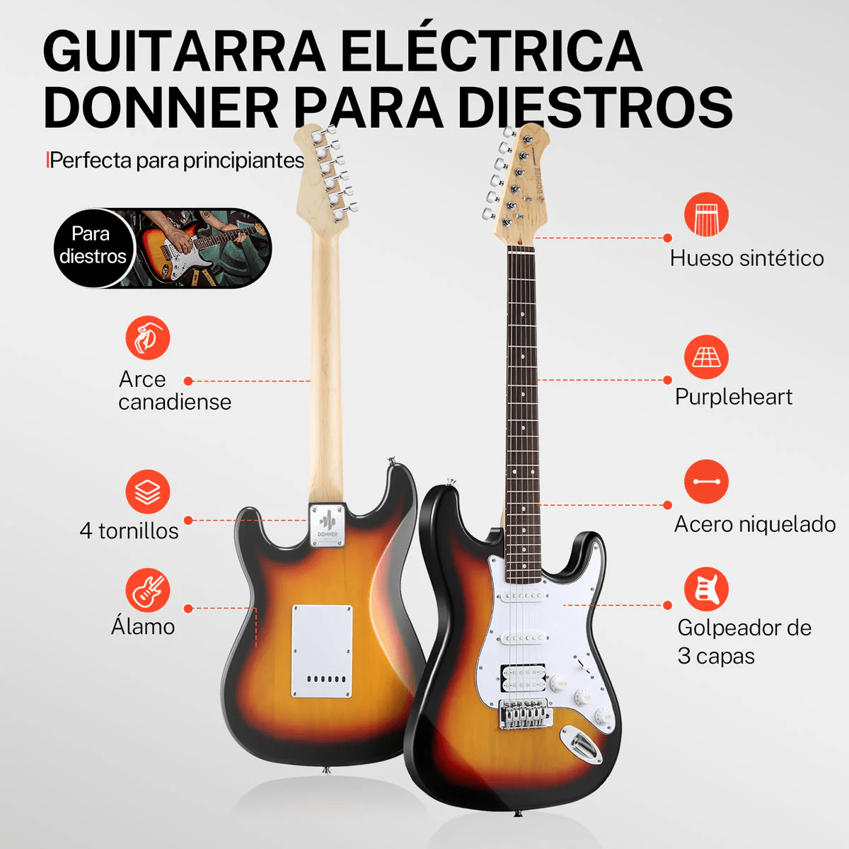Guitarra Eléctrica Donner DST-100S3