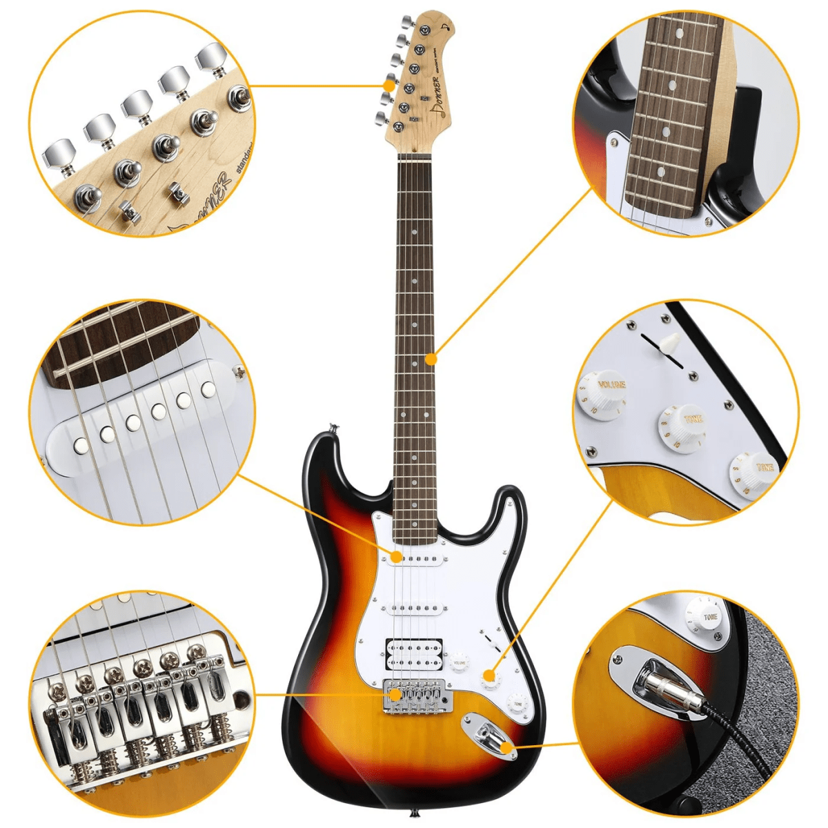 Guitarra Eléctrica Donner DST-100S8