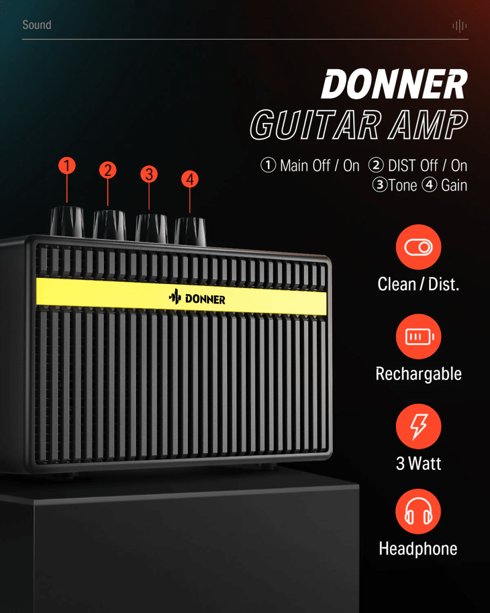 Pack Guitarra Eléctrica Donner DST-152 Black4