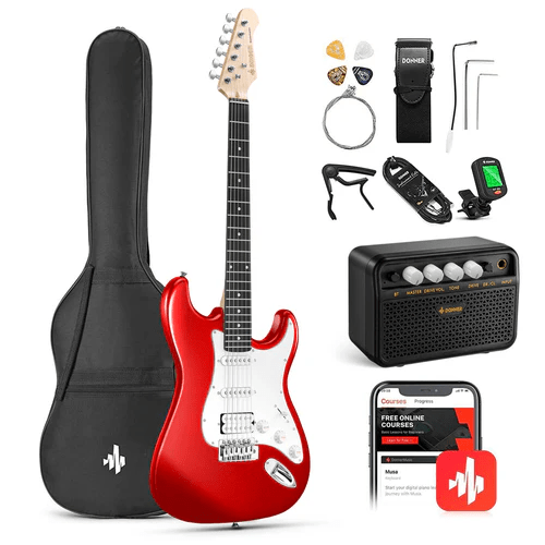 Pack de guitarra eléctrica DST-100R Rojo1