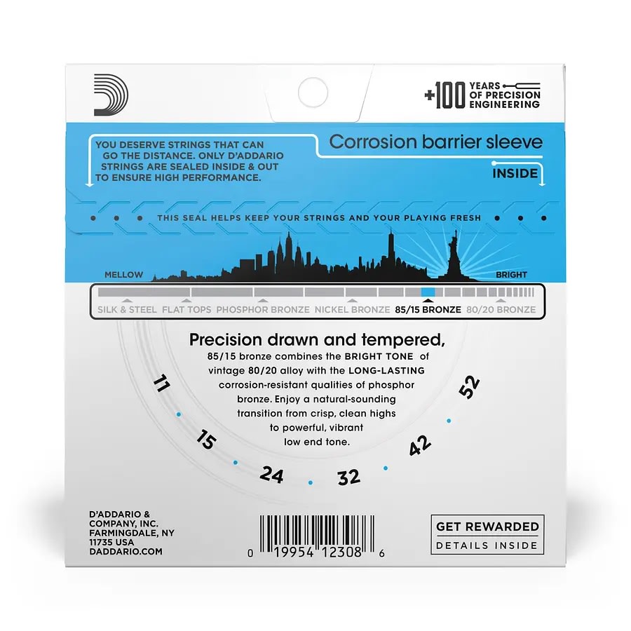 CUERDA DE GUITARRA ELECTRIACUSTICA 11/522