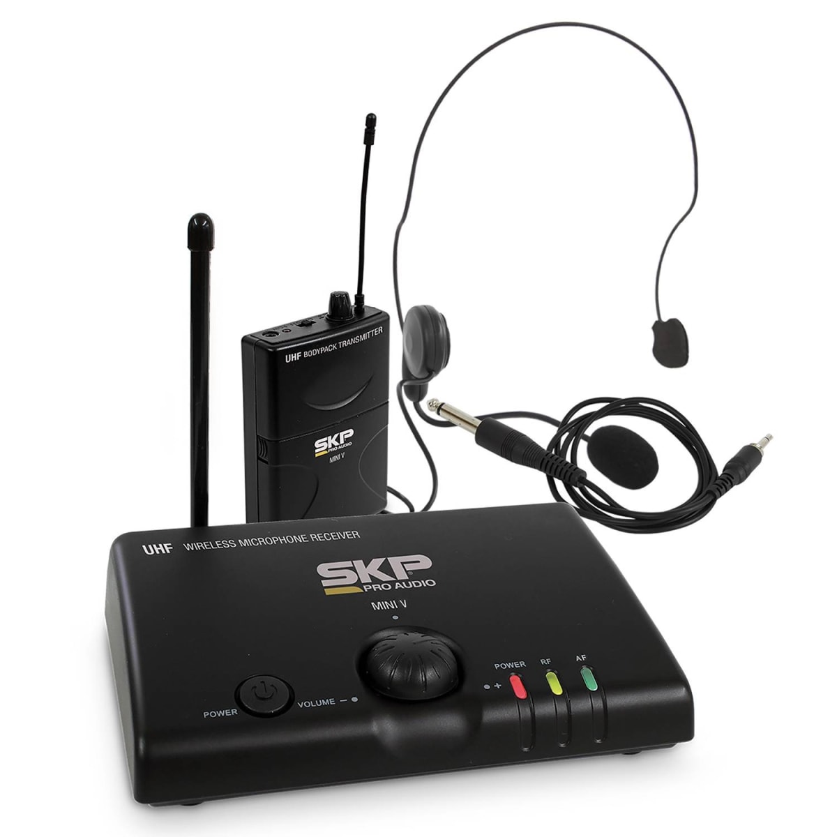 MICRÓFONO INALÁMBRICO DE CINTILLO UHF SKP MINI V1