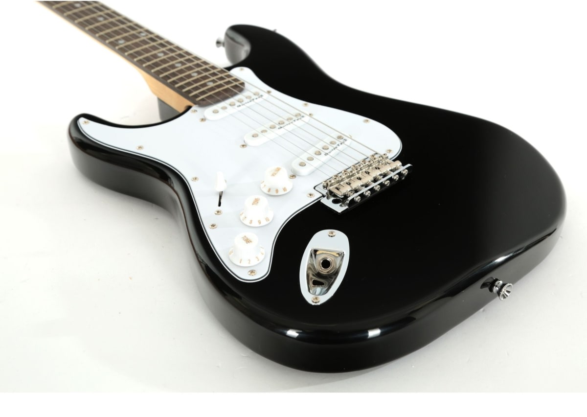 GUITARRA ELÉCTRICA ZURDO GLOSS BLACK LH-E62