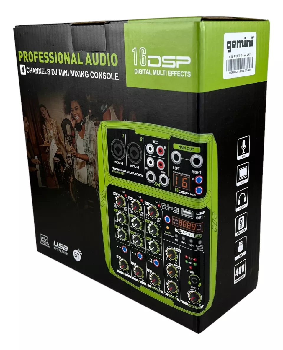 MINI MIXER 4 CHANNEL MOD.GE-4CH GEMINI2
