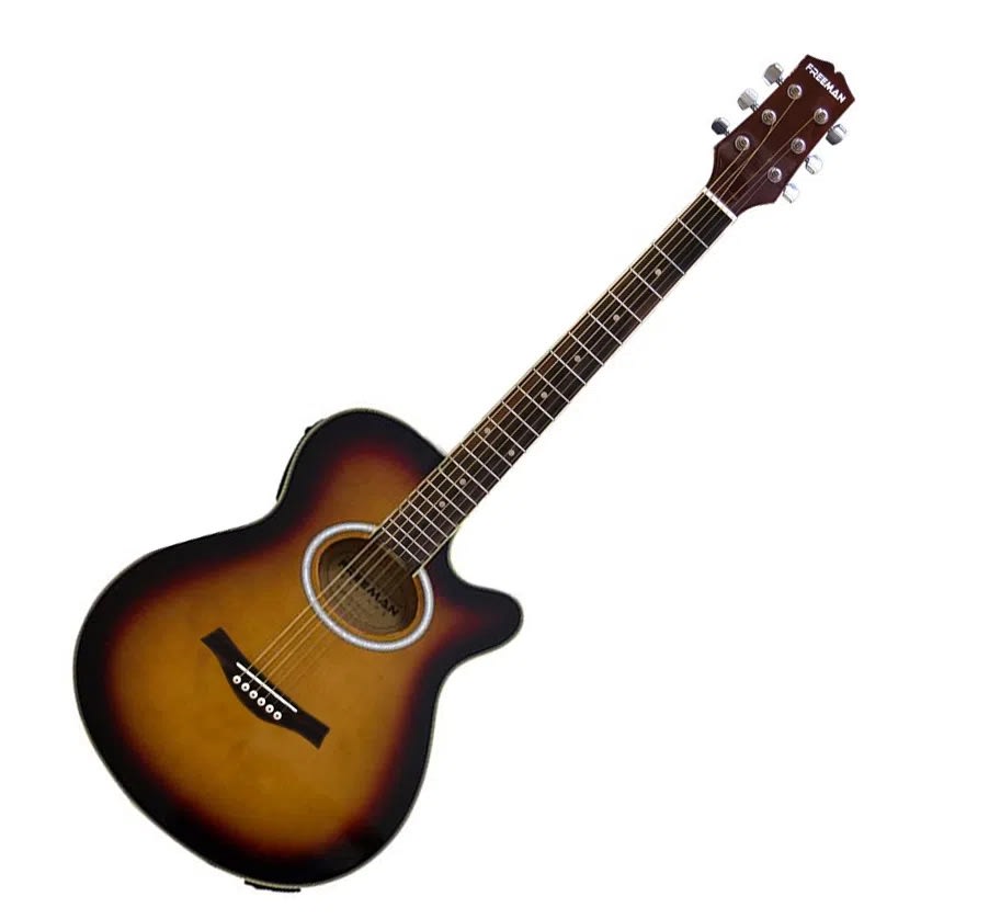 Guitarra eléctroacústica Freeman FRA95SCET - Sunburst1