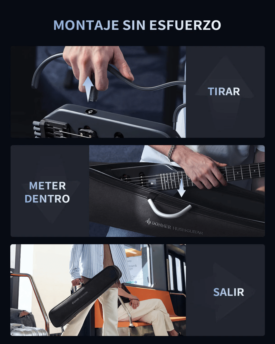 Guitarra eléctrica HUSH-X Donner Sunburst7