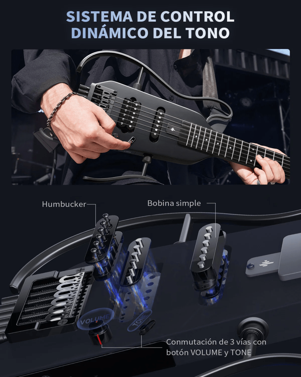 Guitarra eléctrica HUSH-X Donner Sunburst12