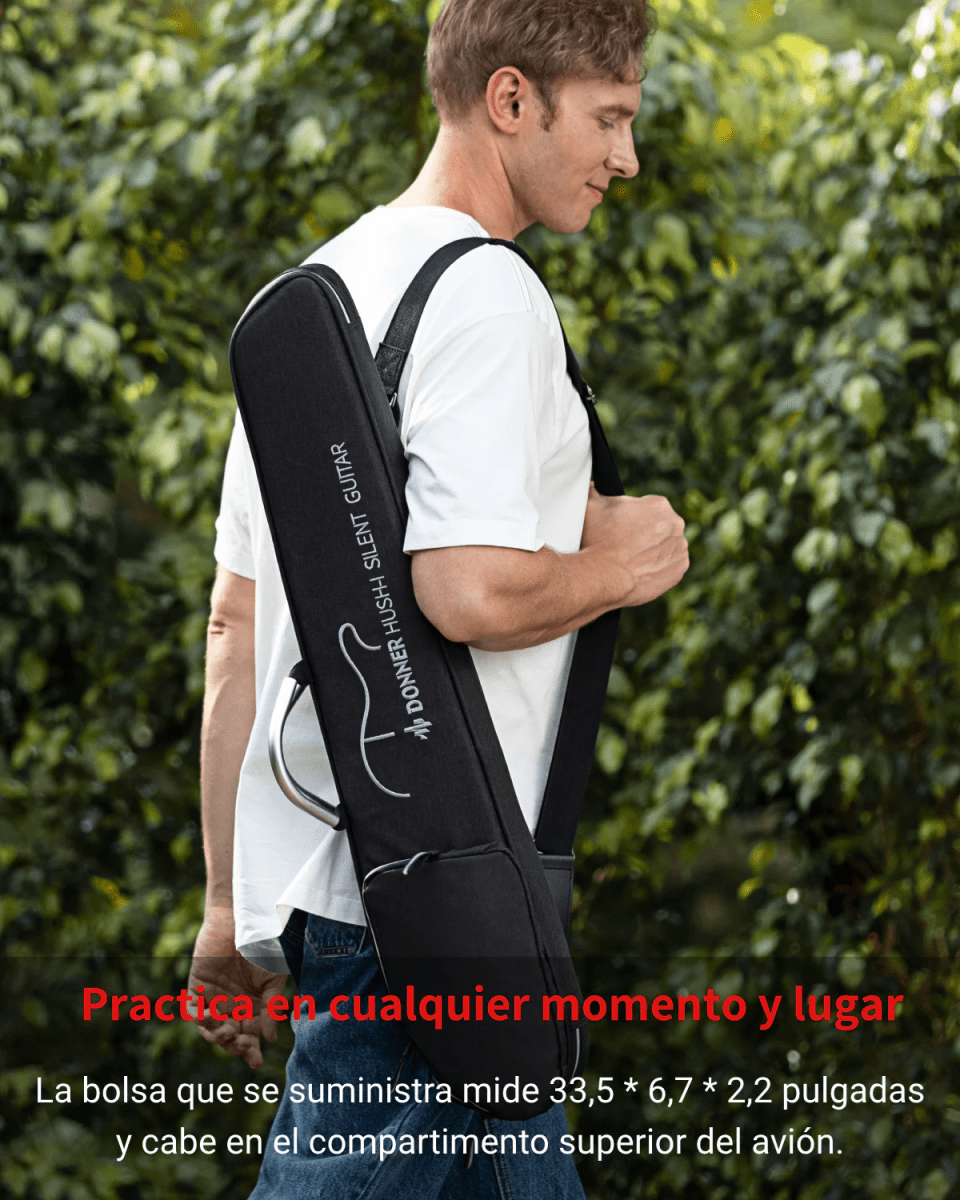 Guitarra Electroacústica de viaje HUSH-I Donner Caoba11