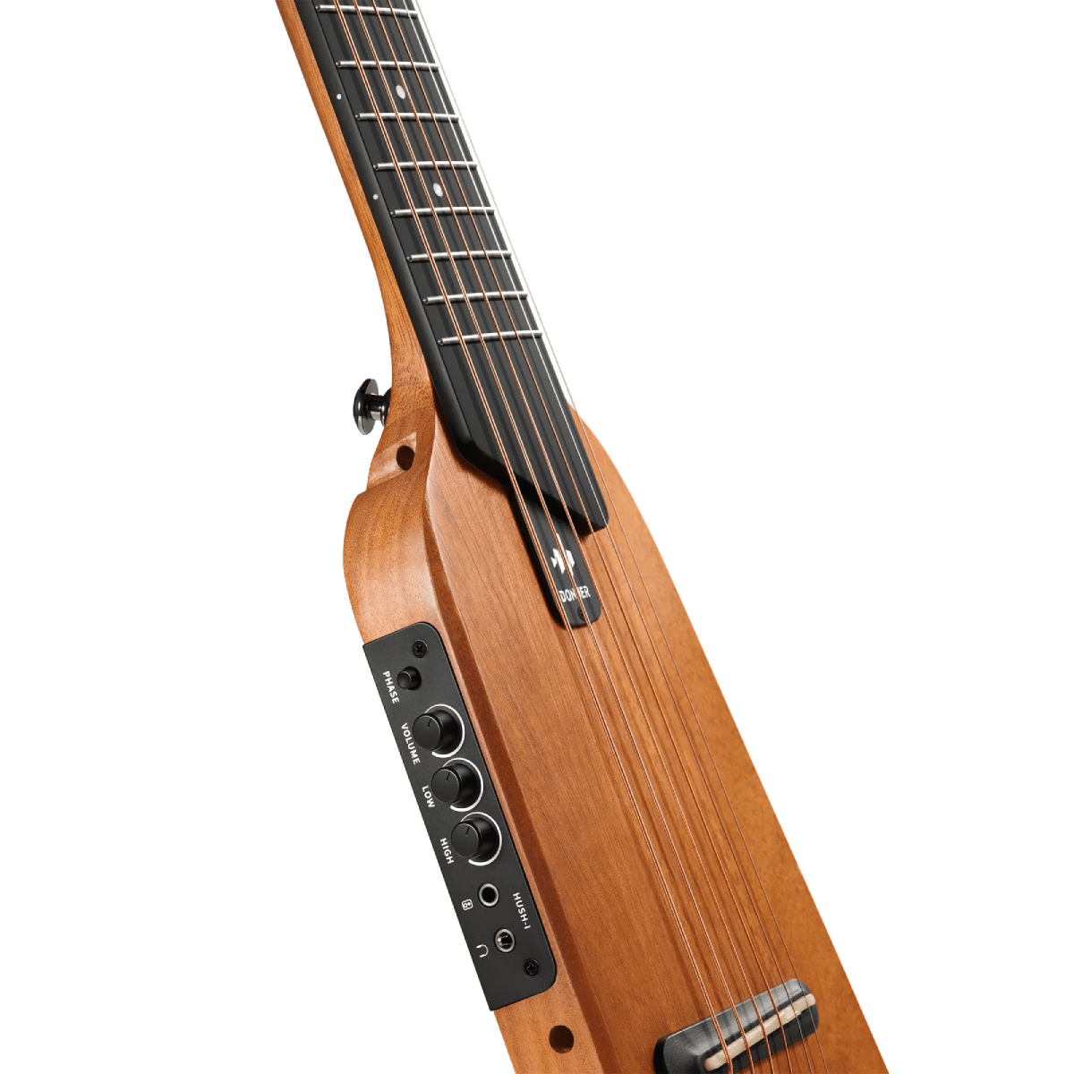 Guitarra Electroacústica de viaje HUSH-I Donner Caoba2