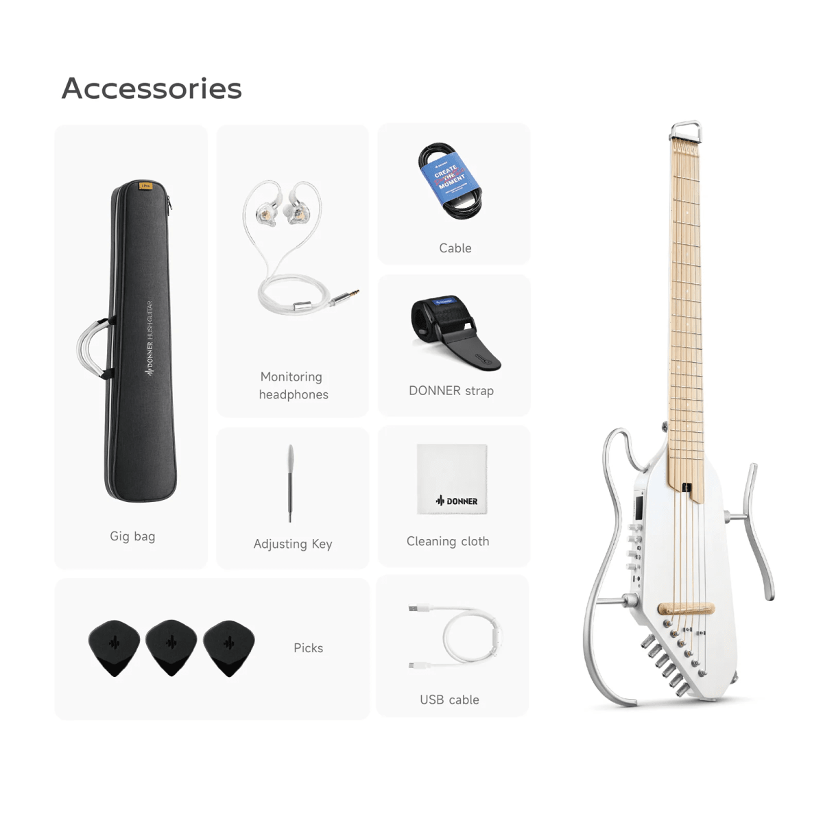 Guitarra Electroacústica HUSH-I Pro Donner10