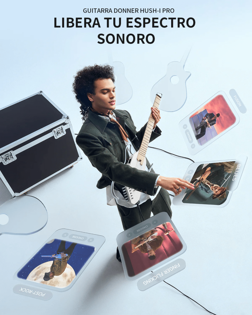 Guitarra Electroacústica HUSH-I Pro Donner3