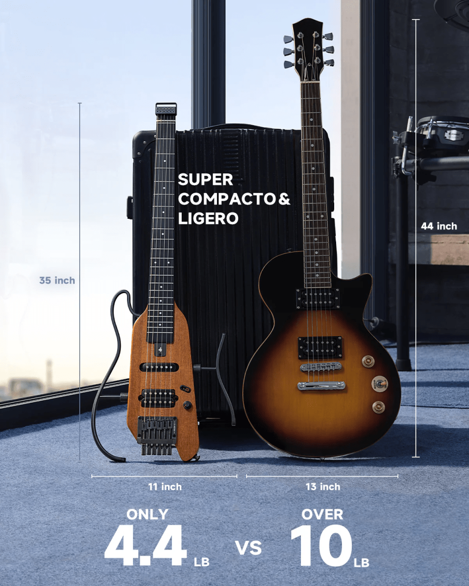 Guitarra eléctrica HUSH-X Donner Natural1
