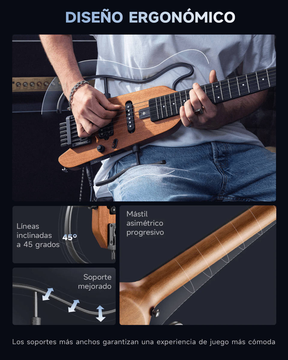Guitarra eléctrica HUSH-X Donner Natural3