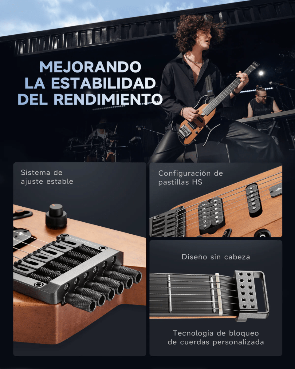 Guitarra eléctrica HUSH-X Donner Natural4