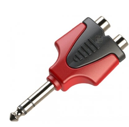 CONECTOR 2 RCA A PLUG 6.3 STEREO ROXTONE1