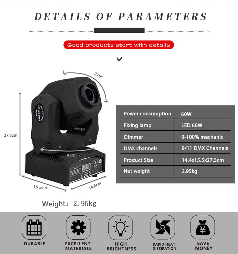 LED MOVIL HEAD SPOT 60 WATTS5