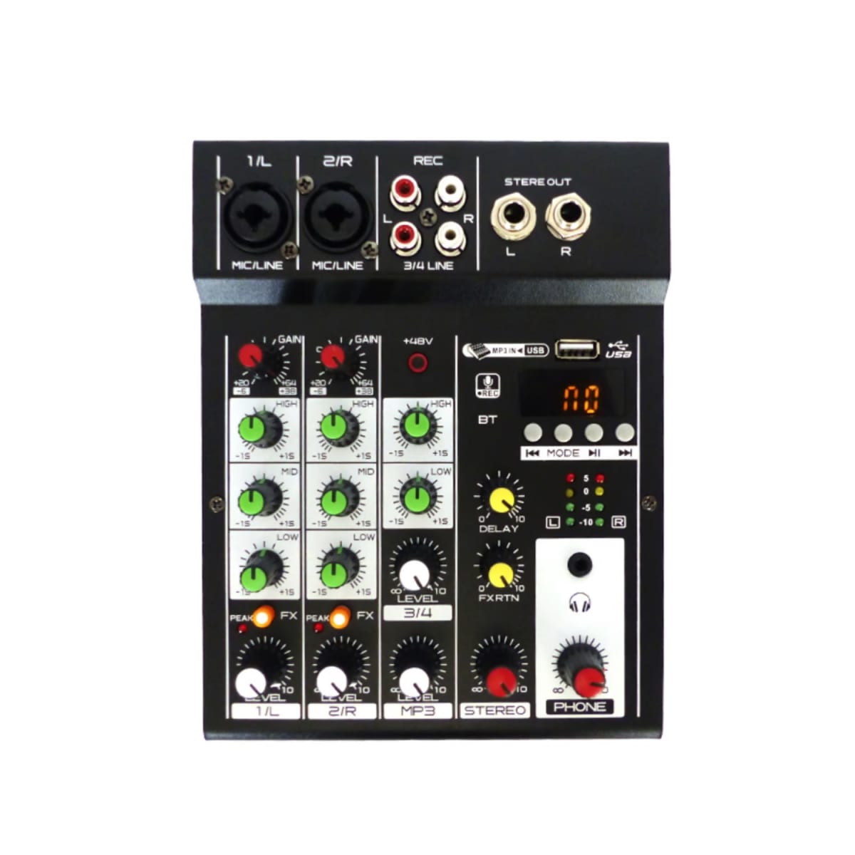 MIXER 4 CHANNEL PREMIUM MIC/LINE2