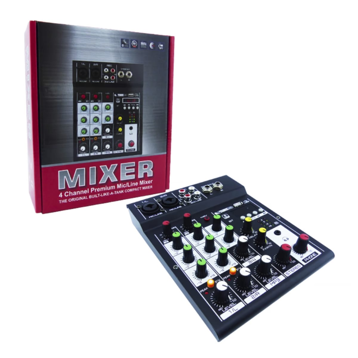 MIXER 4 CHANNEL PREMIUM MIC/LINE1