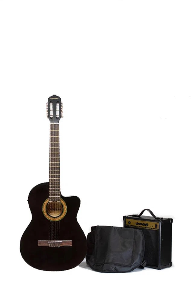 Pack de Guitarra Electroacústica Freeman FR-CG44CEQ - Negra1