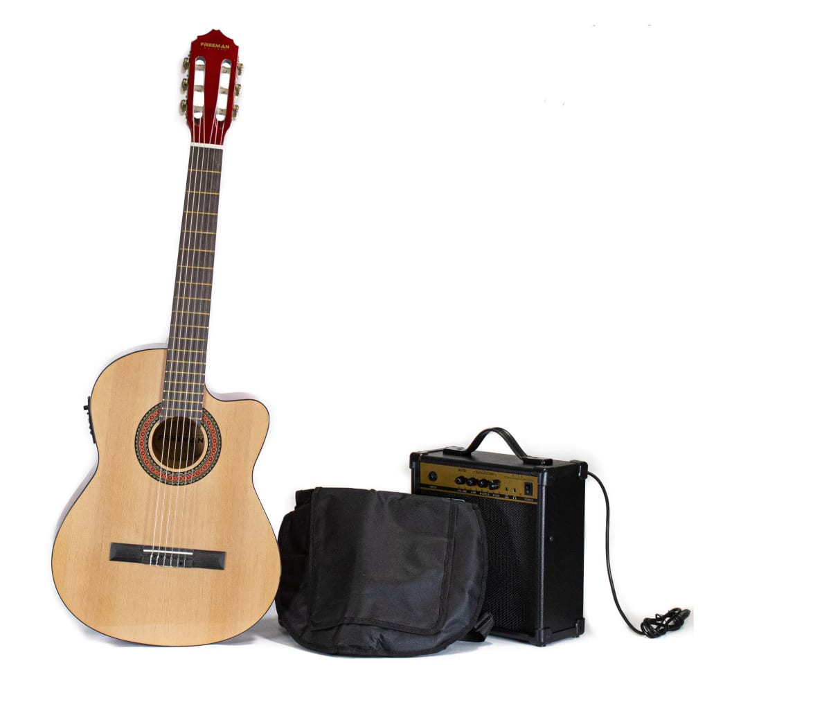 Pack de guitarra eléctroacústica Freeman FRCG44EQ - Natural1