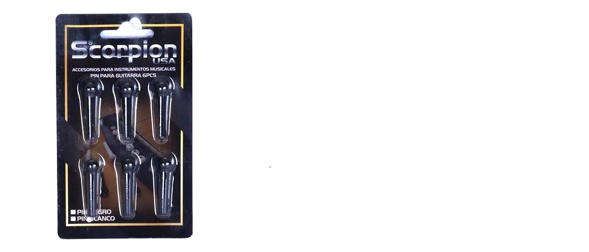 SET DE PIN GUITARRA 6PCS NEGRO SCORPION1