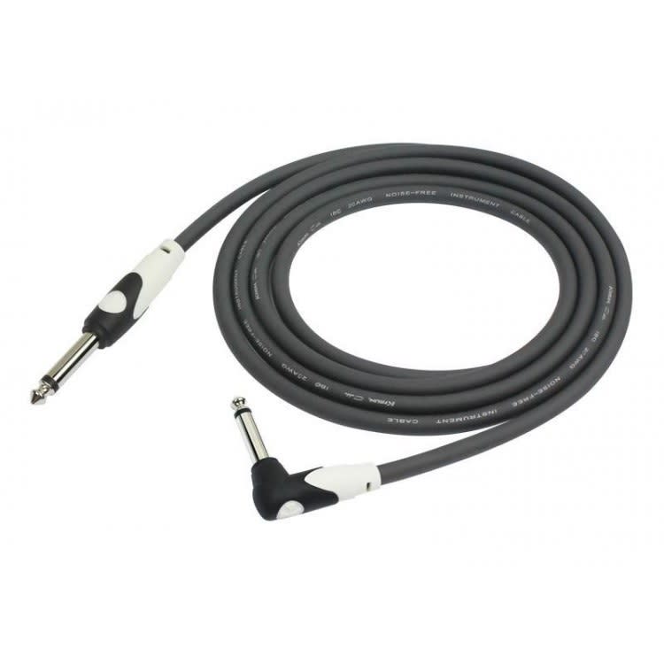 CABLE DE PLUG 6.3 A PLUG 6.3 CON ANGULO NEGRO 3 METROS2