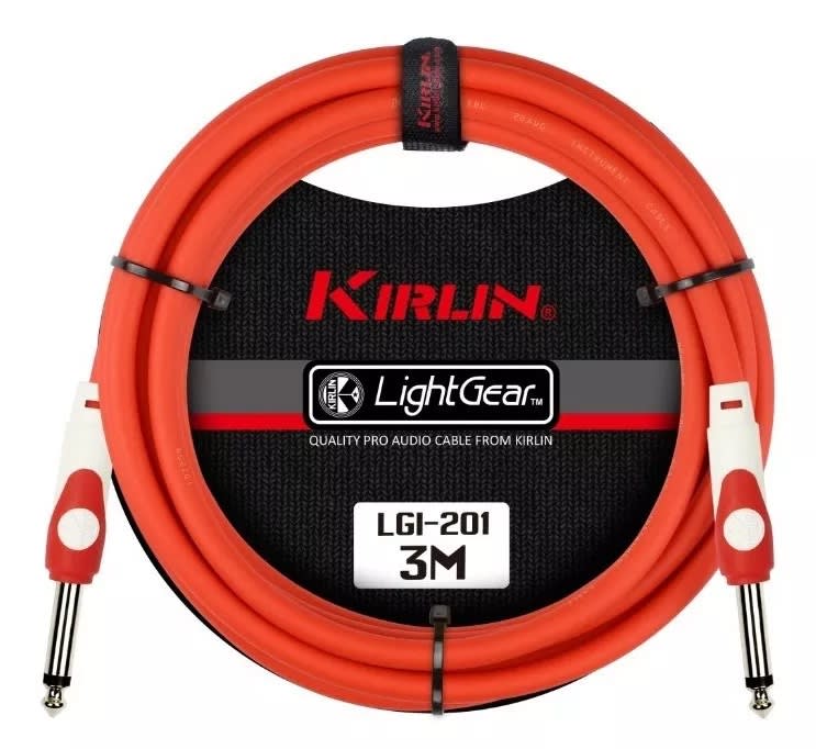 CABLE DE PLUG 6.3 MONO A PLUG 6.3 MONO DE 3MTS ROJO KIRLIN2