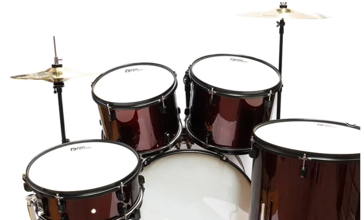 BATERIA ACÚSTICA 5 PCS ROJO VINO PRODRUMS4