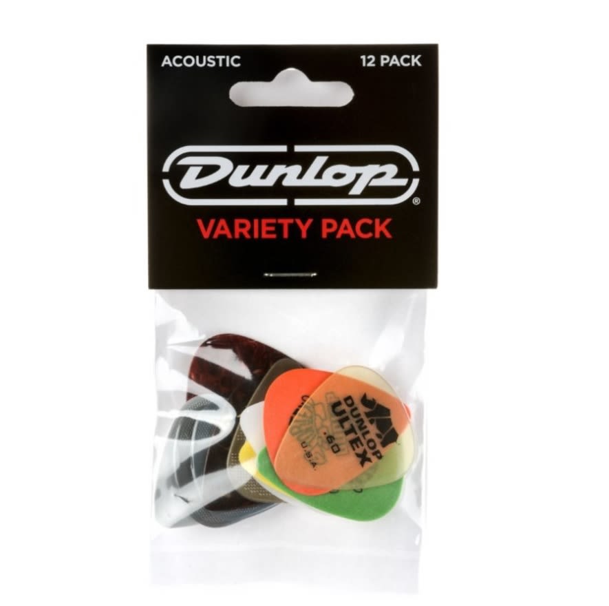 JIM DUNLOP (PVP112) PICK ACOUSTIC VAR PK-12/PLYPK1