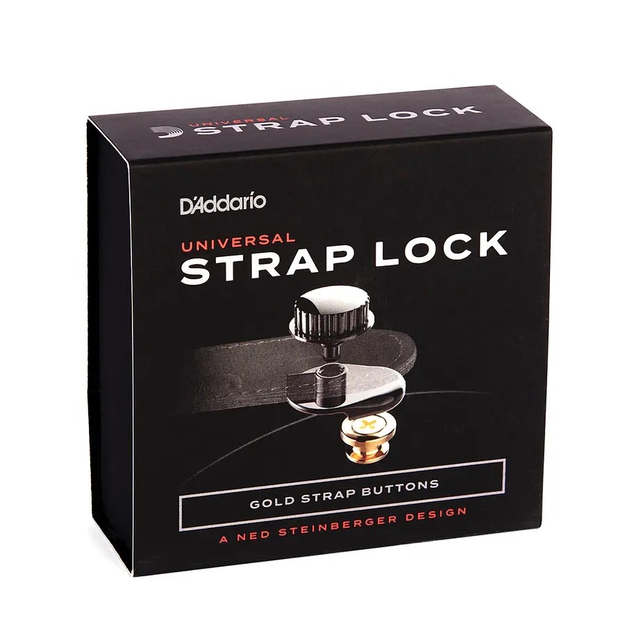 STRAP LOCK GOLDXLR8 DADDARIO3