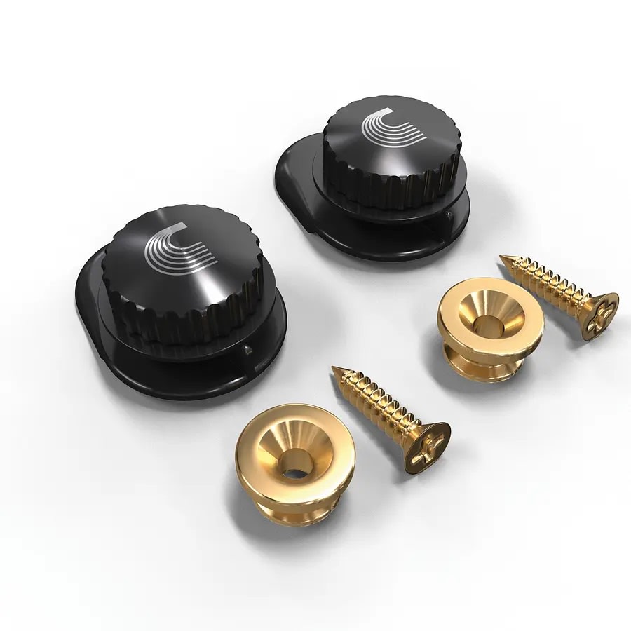 STRAP LOCK GOLDXLR8 DADDARIO1