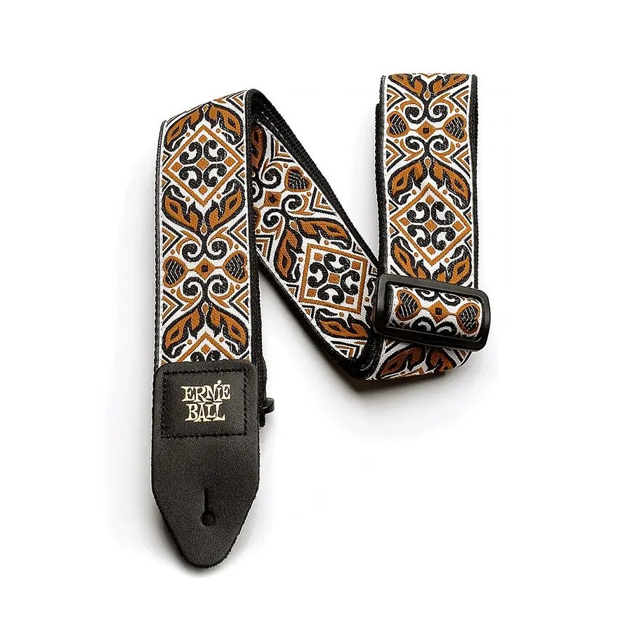 CORREA JACQUARD GUITARRA/BAJO TRIBAL BROWN1