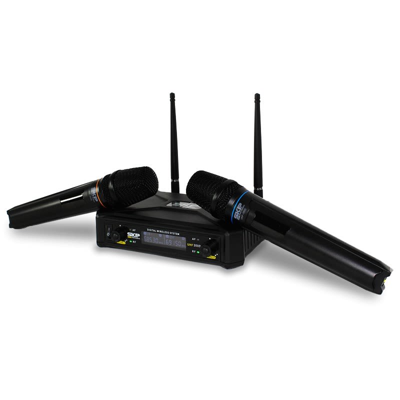 MICRÓFONOS INALÁMBRICOS DOBLE UHF 300D SKP3