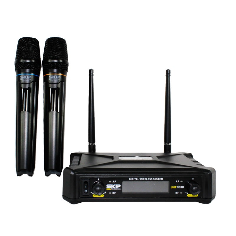MICRÓFONOS INALÁMBRICOS DOBLE UHF 300D SKP1