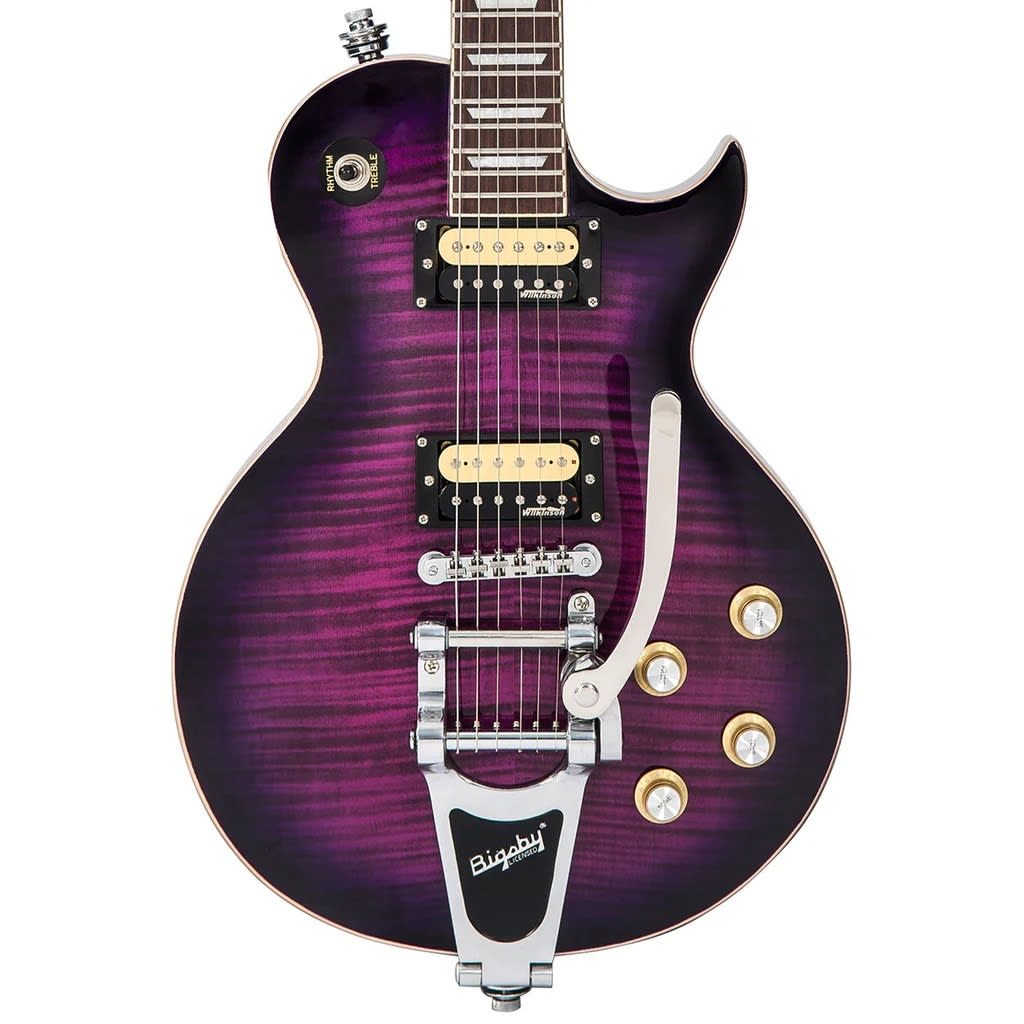 Guitarra Electrica REISSUED PURPLE FLAMED W/BRIDGE BIGSBY VINTAGE3