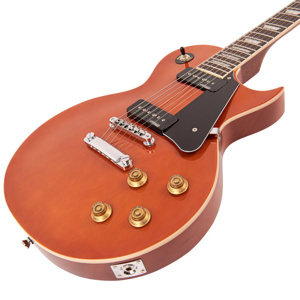 Guitarra Electrica LP TWIN SOAPBAR NATURAL MAHOGANY3