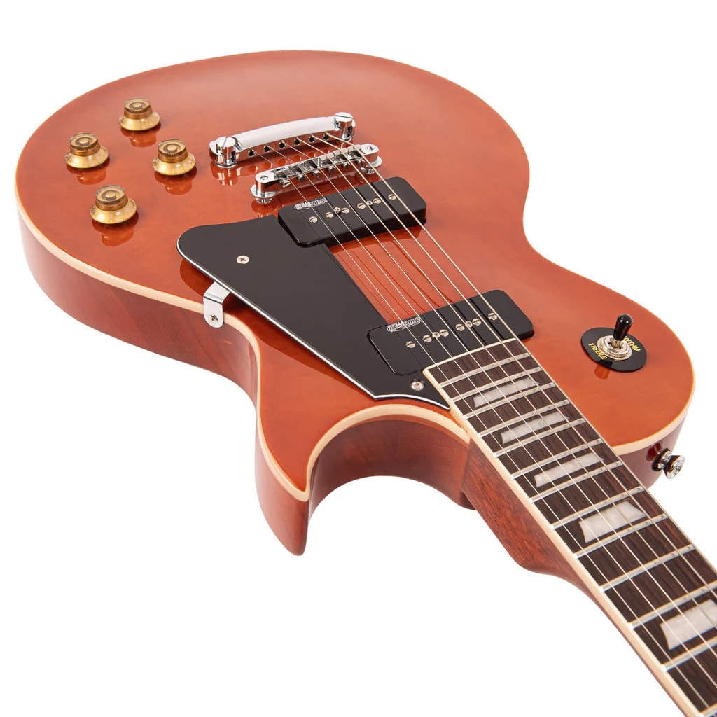 Guitarra Electrica LP TWIN SOAPBAR NATURAL MAHOGANY2