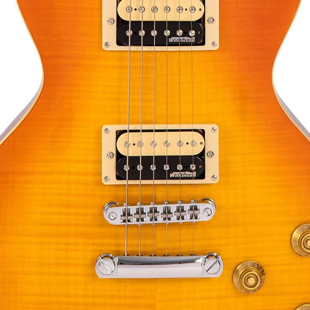 Guitarra Electrica LP FLAMED MAPLE THRU HONEYBURST3