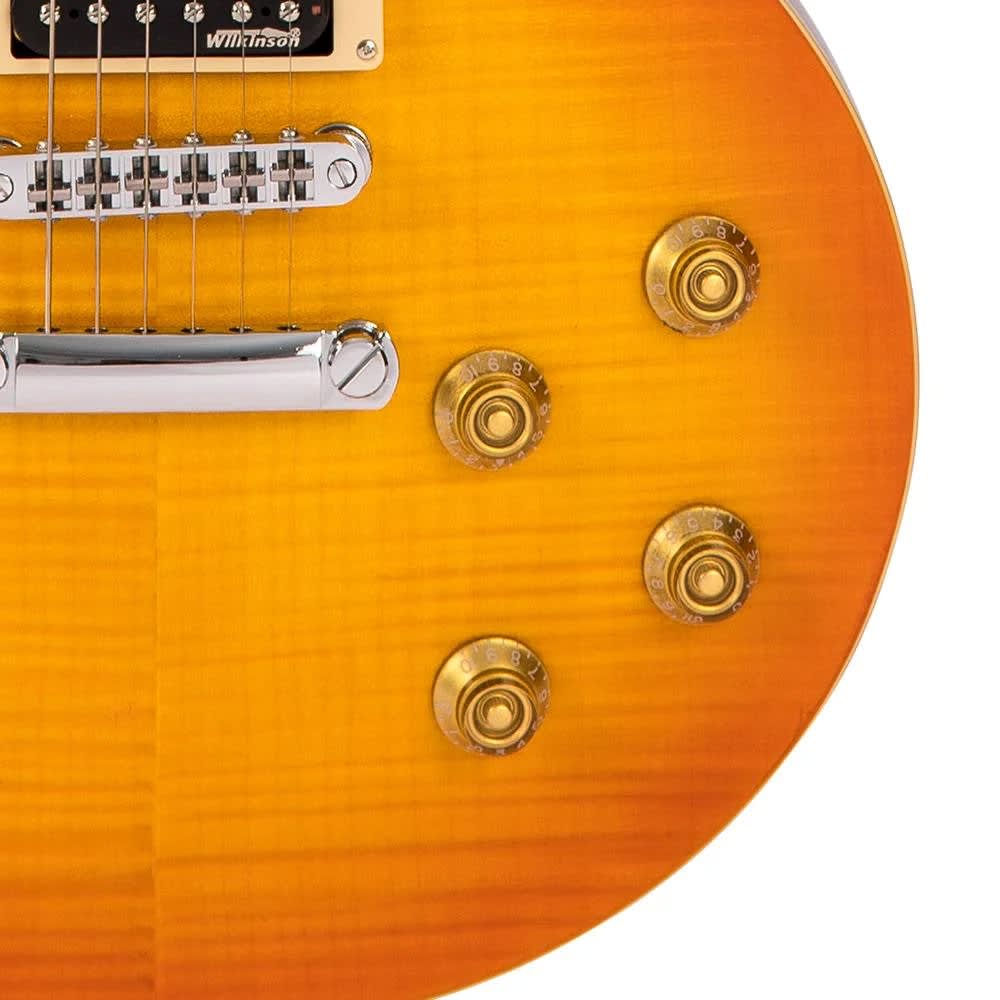 Guitarra Electrica LP FLAMED MAPLE THRU HONEYBURST2