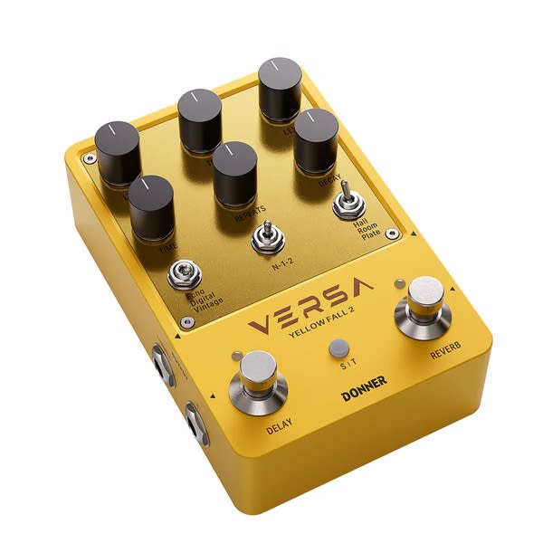 Pedal compacto delay y reverb Yellow Fall II Donner3