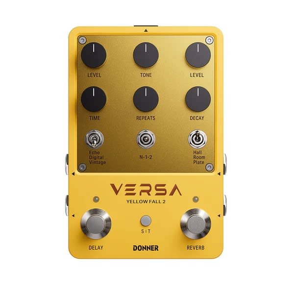 Pedal compacto delay y reverb Yellow Fall II Donner1
